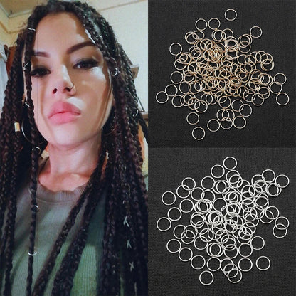 5–50PCS Mixed Color Dreadlock Hair Accessories — Beads, Clips, Cuffs & Rings for Braids and Dreadlock Styling