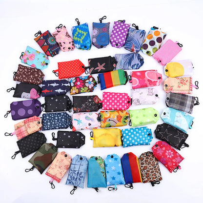 Foldable Reusable Shopping Bag - Eco-Friendly Shopper and Storage Organizer for Groceries, Vegetables - Ideal Women's Travel Tote