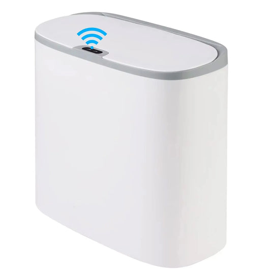 Automatic Touchless Bathroom Trash Can – Motion Sensor Waterproof Slim Garbage Bin for Kitchen & Bedroom