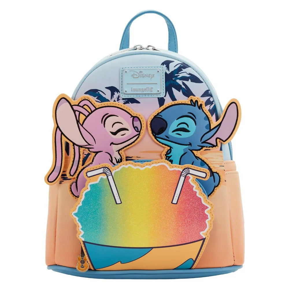 The Aristocats Marie Mini Backpack – Floral Print Schoolbag with Villains Scene, Maleficent & Sleeping Beauty Design for Kids