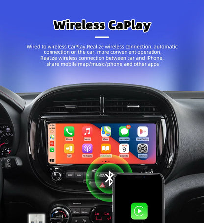 New 2-in-1 Wired to Wireless CarPlay & Android Auto Adapter – Smart Box with 5GHz WiFi, Fast Plug & Play Connection