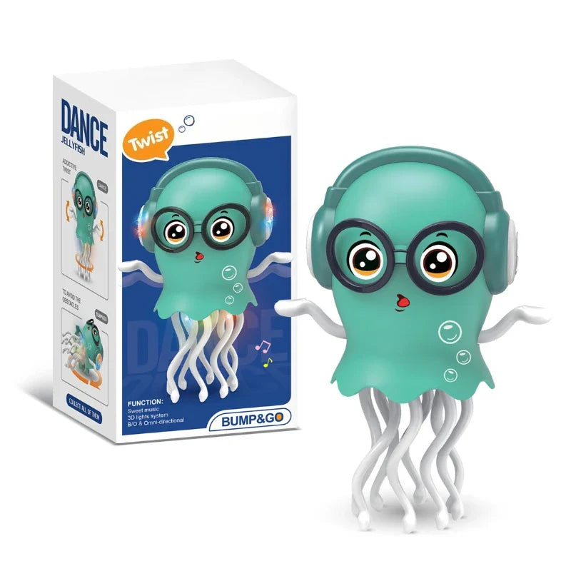 Electric Dancing Octopus & Jellyfish Toy – Eight-Arm Automatic Obstacle-Avoidance Interactive Toy for Kids’ Development