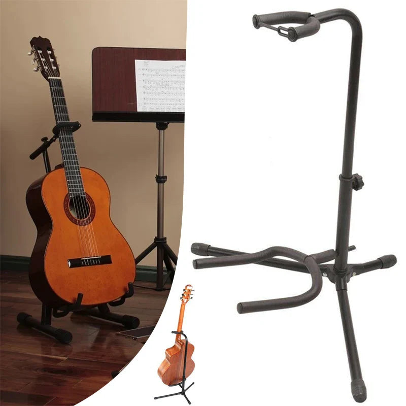 Vertical Folding Guitar Stand – Adjustable Floor Display Stand for Acoustic, Electric, Ukulele, Bass & Pipa