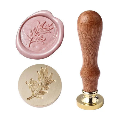 Vintage Copper Wax Seal Stamp – Curlicue Rose for DIY Scrapbooking, Invitations & Envelopes