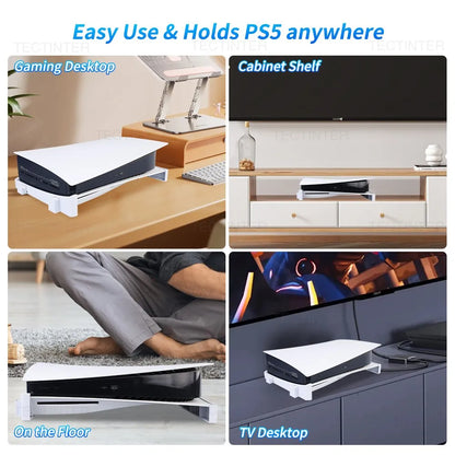 2pcs Cooling Base Bracket Stand for PS5 - Horizontal Dock Mount Holder for Disc and Digital Edition Console, PS5 Gaming Accessories
