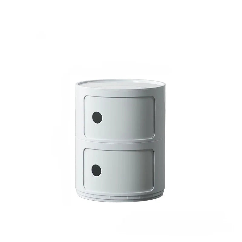 Nordic Round Bedside Table – Mini 2/3/4/5 Layer Cute Storage Cabinet, Creative Living Room & Bedroom Furniture