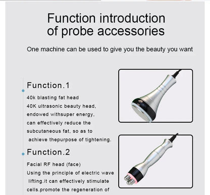 40K Cavitation 4 in 1 Ultrasonic RF Machine – Body Shaping, Weight Loss, Skin Tightening & Facial Lifting Device