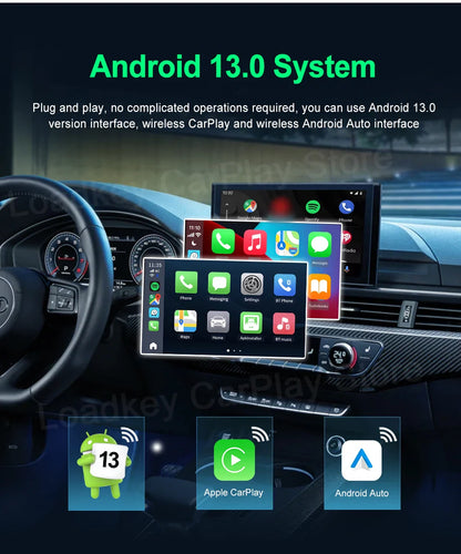 Carlinkit CarPlay AI Box — Qualcomm 6125 8-Core, Android 13, Wireless & Wired CarPlay, Android Auto for OEM Cars