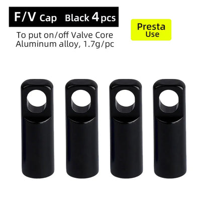 Deemount 2-in-1 Presta Valve Caps & Core Tool — CNC Alloy Lightweight Bicycle Valve Nipple (10/4/2PCS)