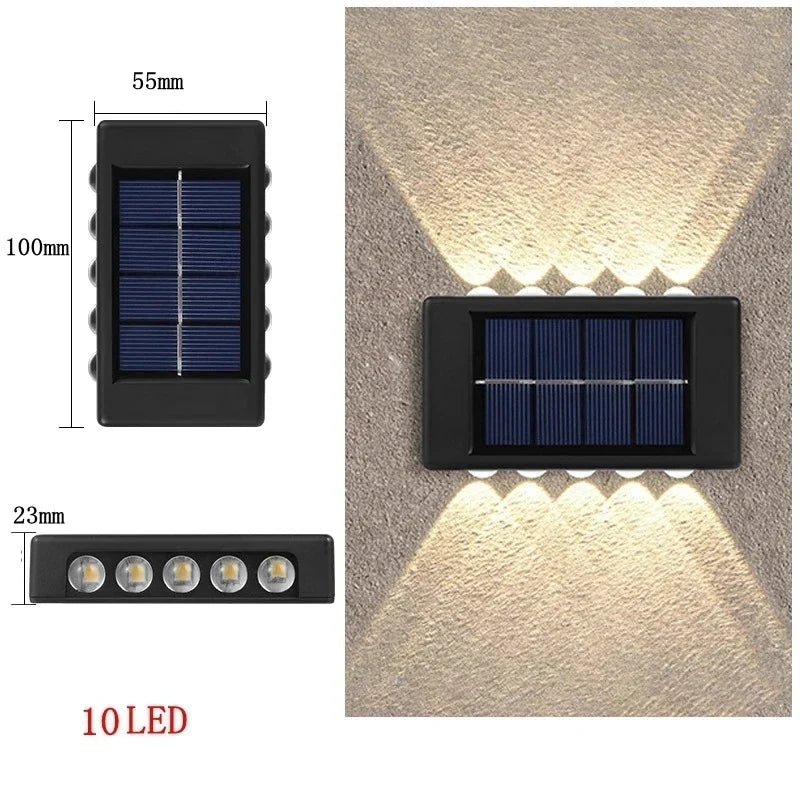 Solar LED Outdoor Wall Light - Waterproof Solar Sensor Lamp for Garden, Yard & Street Decoration