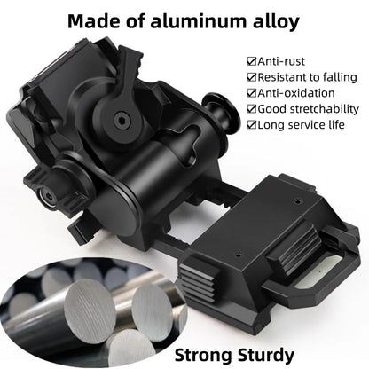 BOOIU Metal L4G24 NVG Helmet Mount Bracket - Holder for PVS15/PVS18 Goggles, Night Vision Stent, Tactical OPS Helmet Parts