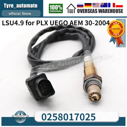 0258017025 LSU 4.9 Wideband Oxygen Lambda Sensor — Compatible with PLX UEGO & AEM 30-2004