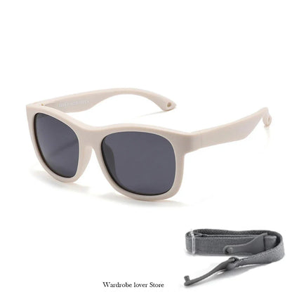 2025 Polarized Kids Sunglasses – UV400 Infant & Toddler Shades with Soft Frame and Safety Cord for Ages 1–3