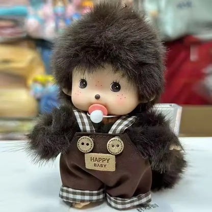 15cm DIY Monkey Plush Doll – Kawaii Dress-Up Pendant for Schoolbag, Cute Christmas & Children’s Gift