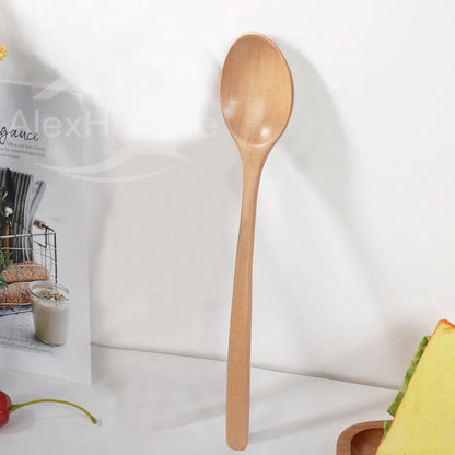 6-Piece Bamboo Wooden Spoon Set – 9” Korean Style Natural Wood Spoons for Soup, Cooking & Mixing