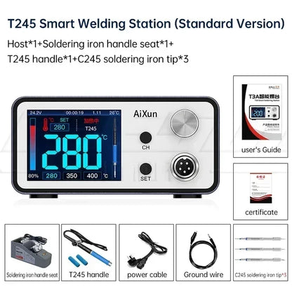 Aixun 200W T3A Smart Soldering Station – T12/T245 Handle for PCB & BGA Motherboard Welding Repair Tools
