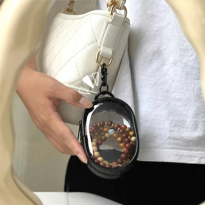 Transparent Jewelry Organizer Storage Box - Pouch, Keychain Bag, Thicken Wallet, Cute Doll Bag for Organized Storage