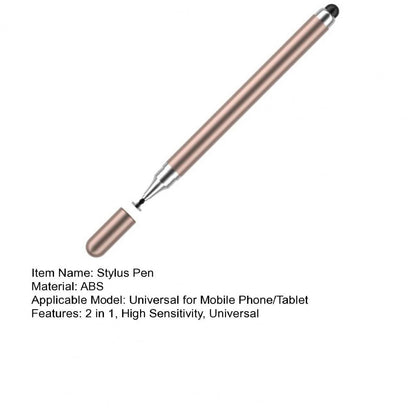 2-in-1 Universal Tablet Stylus Pen – High Sensitivity Double-Headed with Replaceable Nib for Smartphone & Drawing