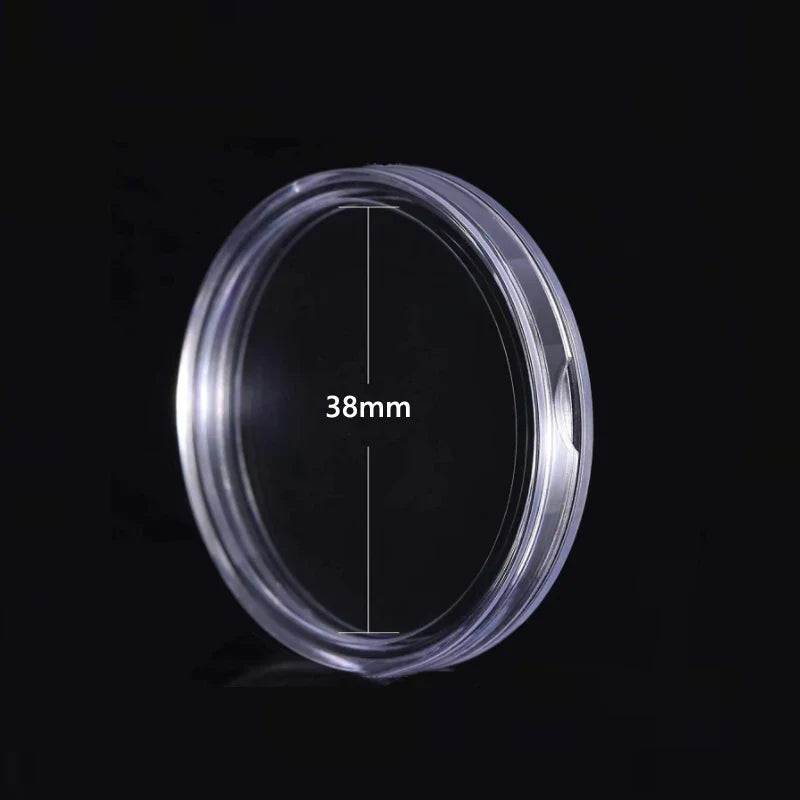 10/25pc Transparent Plastic Coin Capsules – 21-45mm Coin Storage and Collecting Case Holder