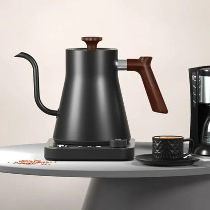 Electric Gooseneck Kettle 900ml — Smart Hand Brew Coffee Pot with Temperature Control & Rapid Heating, 110V/220V