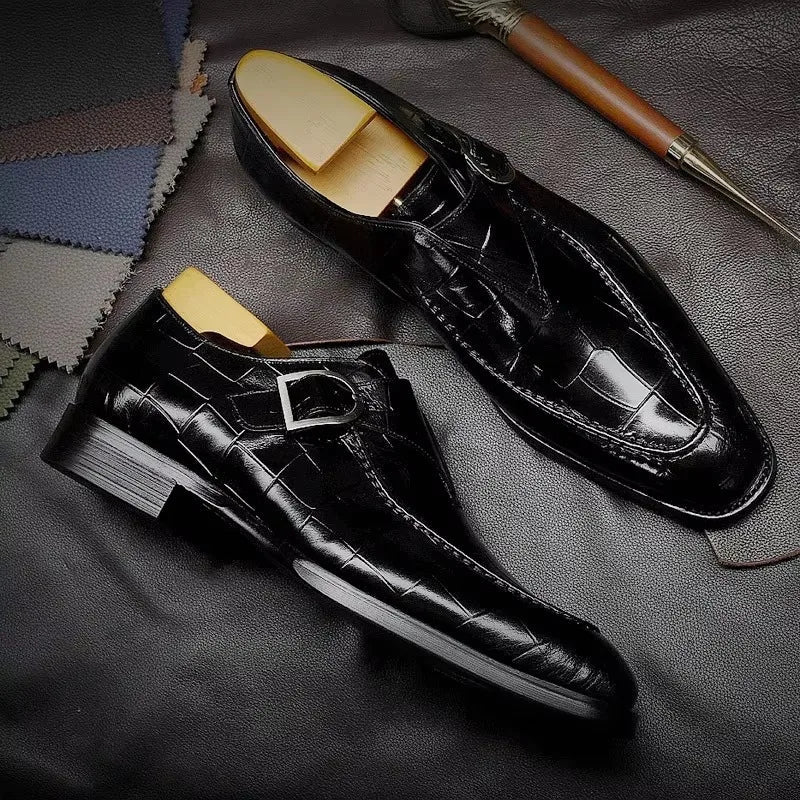 Men’s British Style Leather Oxford Shoes - Retro Carved Business Dress Shoes for Wedding & Banquet