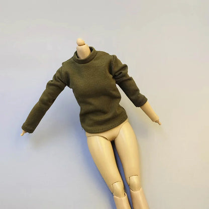 1/6 Scale Black T-Shirt for 12" (30cm) Action Figures — Male & Female DIY Model Accessories