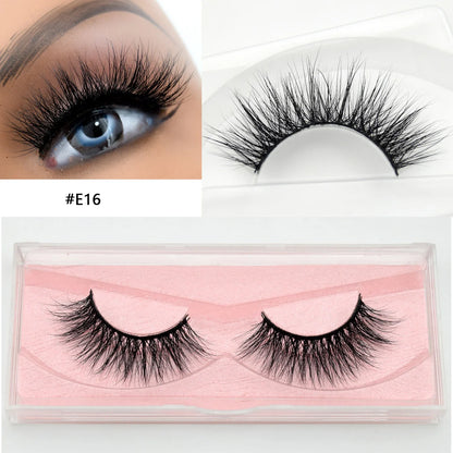 3D Real Mink False Eyelashes – Thick Handmade Strip Lashes with Glitter Packing for Makeup Beauty D101
