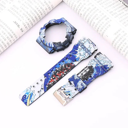 All-in-One Rubber Strap Case for G-Shock GA2100, GA2110, DW5600, 5610, GA-110 & BA-110 – High Quality Replacement Band & Bezel