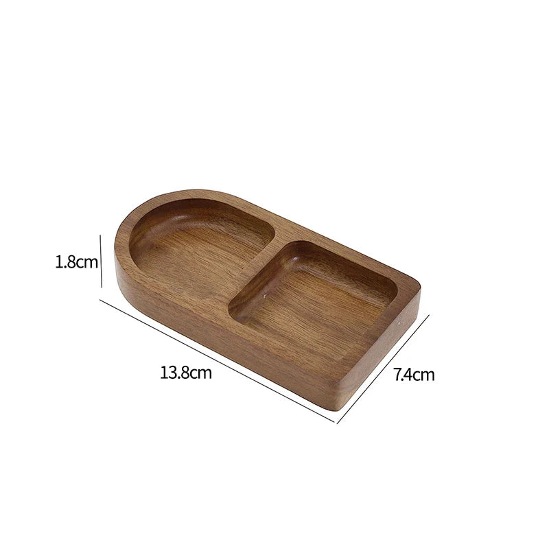 Mini Bamboo Tray Coaster – Wooden Saucer Plate for Flower Pots, Cups, and Coffee, Creative Kitchen & Home Decor Mat