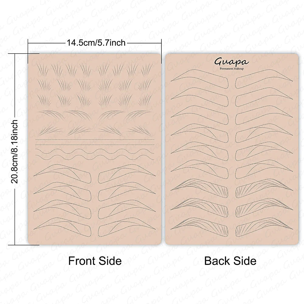 Microblading Practice Skin Sheets — Eyebrow Segment Tip Joint Texture for Semi-Permanent Makeup Training