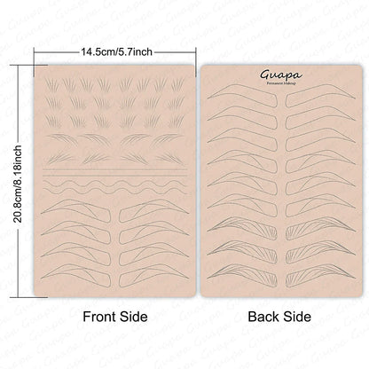 Microblading Practice Skin Sheets — Eyebrow Segment Tip Joint Texture for Semi-Permanent Makeup Training