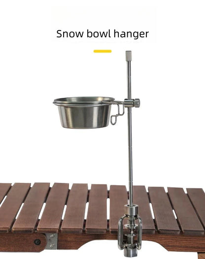 Outdoor Portable IGT Table Light Pole Bracket – Stainless Steel Camping Desktop Accessory