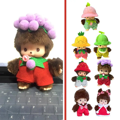 Fruit Adventure Strawberry Plush Doll – Cute PP Cotton Monchichi-Style Toy Bag Pendant Gift 15cm