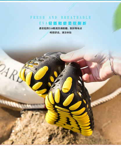 Men’s Vacation Beach Sandals - Unisex Lightweight Aqua Shoes, Outdoor Wading & Garden Slippers, Large Size Travel Footwear