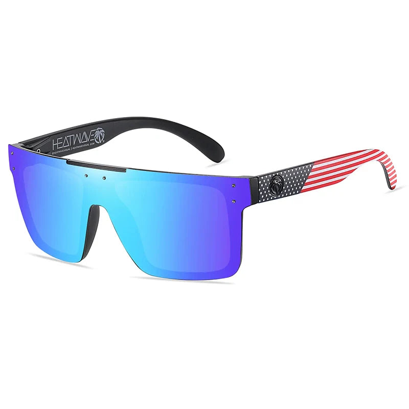 NEW Luxury Brand Mirrored Polarized Sunglasses — Men’s Sport Goggles with UV400 Protection & Case