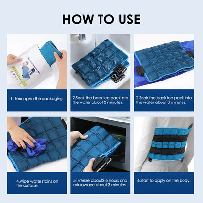 13x22 Inch Large Reusable Ice Pack – Hot & Cold Therapy for Back, Waist, Knee, Sports Injuries, Swelling & First Aid