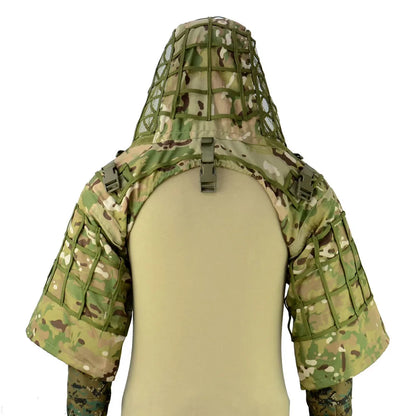 Ghillie Suit Tactical Sniper Coat – Viper Hood Camouflage Clothing for Airsoft, Paintball & Hunting, Ripstop Fabric