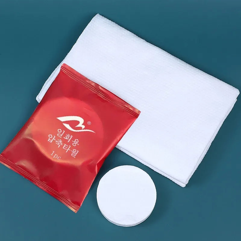 Large Compressed Disposable Bath Towels — Quick-Drying, Portable Travel & Shower Essentials, Washable