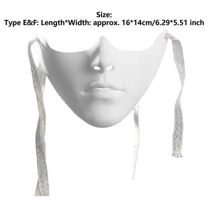 Cyberpunk Mechanical Half Face Mask — Technological Wings Mask for Men & Women, Halloween, Carnival, Dress-Up Props