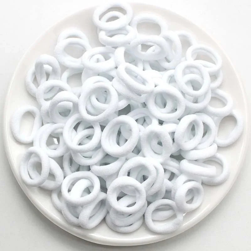 100/200PCS Colorful Nylon Elastic Hair Bands – Small Ponytail Holders for Women & Girls Hair Accessories