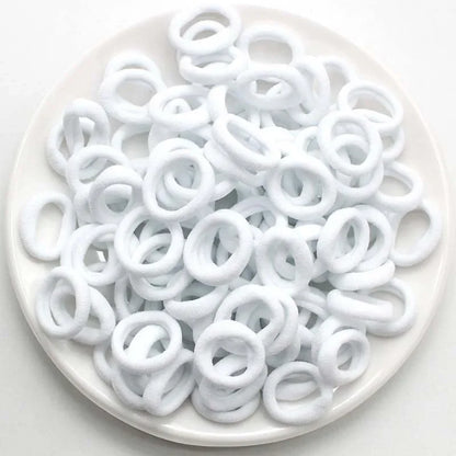 100/200PCS Colorful Nylon Elastic Hair Bands – Small Ponytail Holders for Women & Girls Hair Accessories