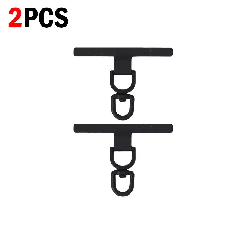 Upgraded 360° Rotatable Metal Phone Tether Tab Clip – Stainless Steel Cellphone Lanyard Patch Safety Connector (1–4 Pcs)