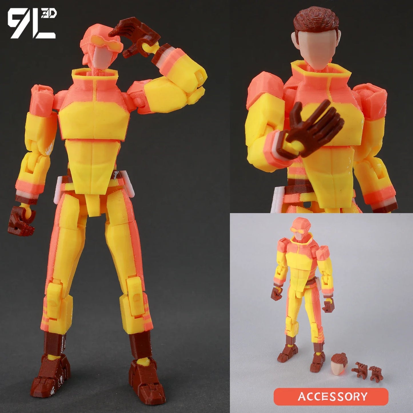 9L3D Superman & Batman Action Figures – Multi-Jointed Poseable LUCKY13 Titan13 Collectible Hero Toys