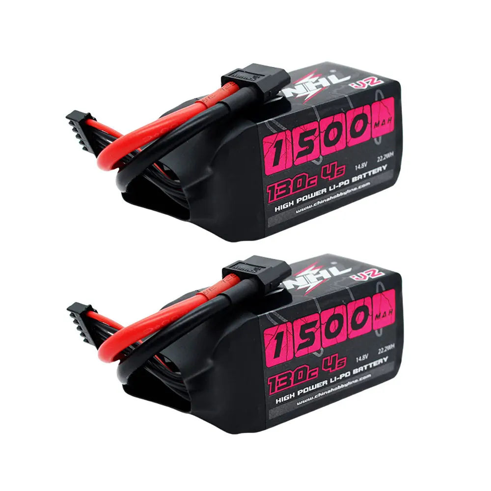 2PCS CNHL 4S 14.8V LiPo Battery – 1100mAh/1300mAh/1500mAh 130C with XT60 Plug for FPV Drone, Quadcopter, Airplane & Helicopter Hobby