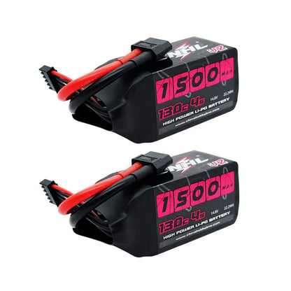 2PCS CNHL 4S 14.8V LiPo Battery – 1100mAh/1300mAh/1500mAh 130C with XT60 Plug for FPV Drone, Quadcopter, Airplane & Helicopter Hobby