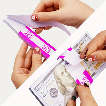 400pcs Assorted Money Bands – Self-Sealing Bill Straps for Cash Binding, Currency Organization & Fake Clinton Band