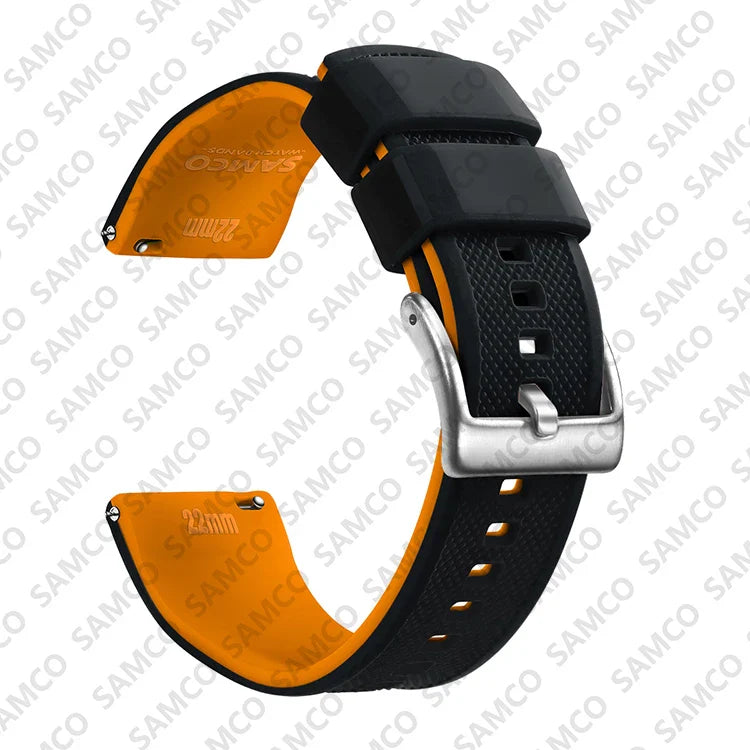 Premium Silicone Watch Band – Quick Release Rubber Strap, 18mm 20mm 22mm Replacement Watchband