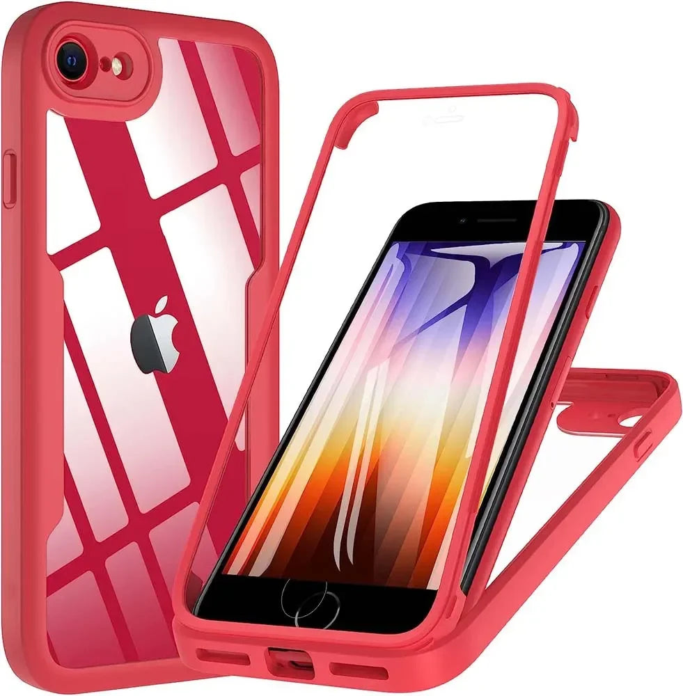 360° Full Body iPhone Case - Double-Sided Screen Protector Cover for iPhone SE 2020, SE 2022, 8 & 7