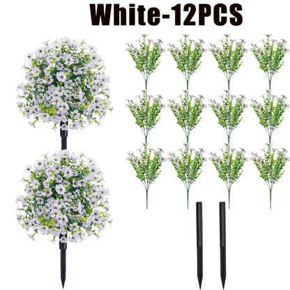 Artificial Eucalyptus Flowers - Faux Greenery Bouquet for Weddings, Home Decor & Vase Arrangements