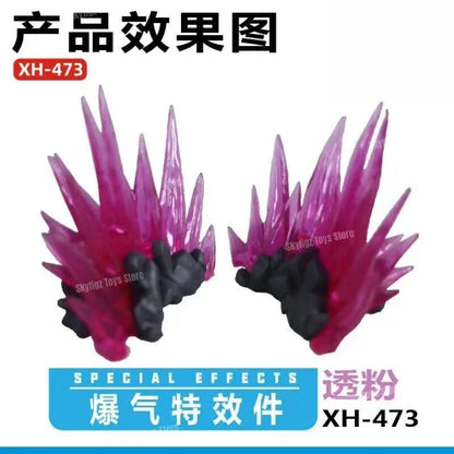 Whirlwind Flame & Ice Special Effects Model Stand — Luffy Figure DIY Accessories Movable Display Base